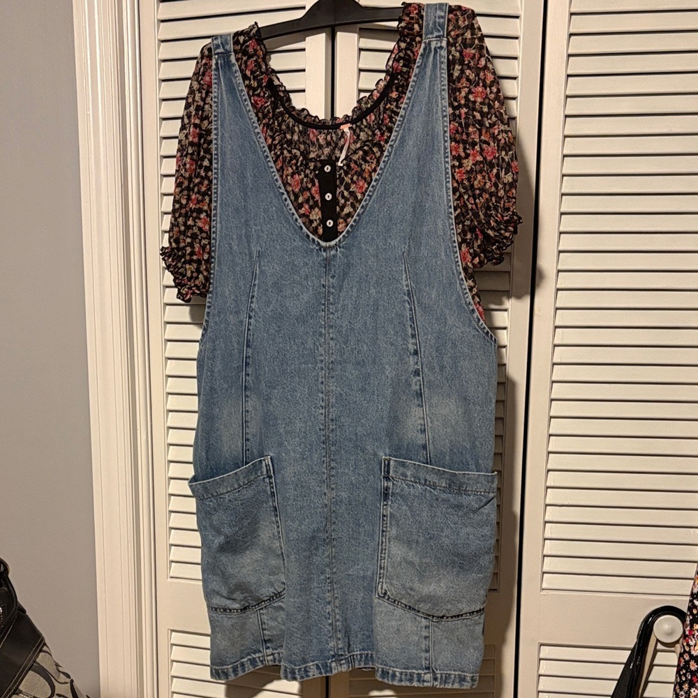 Free People Blue Denim Mini Dress. The top is NOT included.